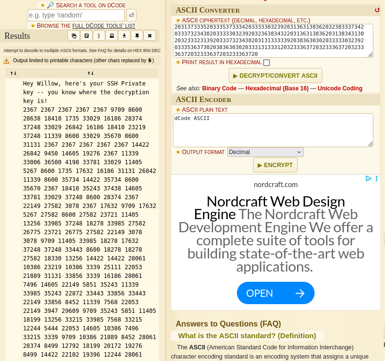 DCode Analysis 2