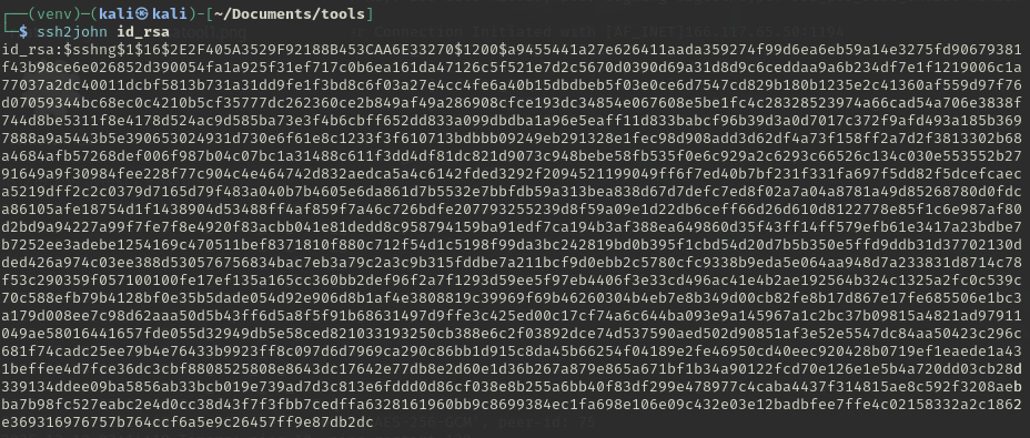 SSH2John Conversion