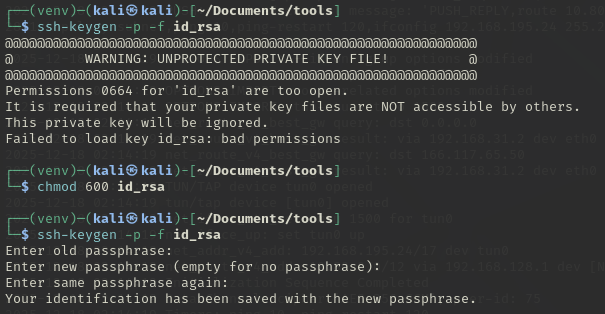 SSH Key Permissions